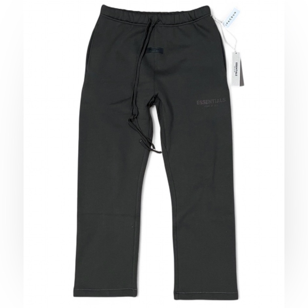 Fear of God Essentials Off Black Relaxed (Non Cuffed) Sweatpants
